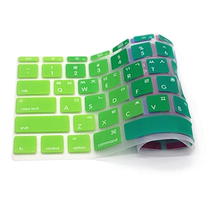 Custom Rainbow silicone keyboard cover korean keyboard protector laptop skin for Mac Book Air 11 English Version