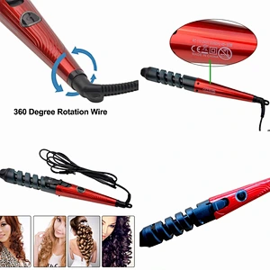 110-240V Professional Curl-E Hair Curler Wand Ceramic Curling Iron Curly Pro Perfect wave
