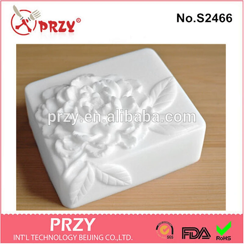 PRZY s2466 DIY Silicone Peony Flower Soap Mold