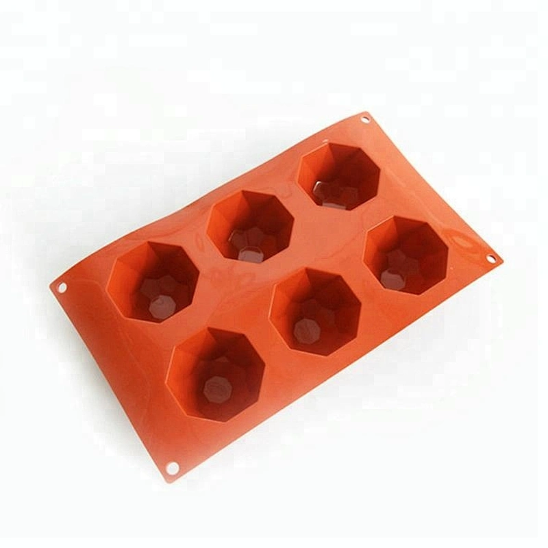 6Cavities Diamond shaped Cake Mold silicone Mousse molds Handmade soap mould
