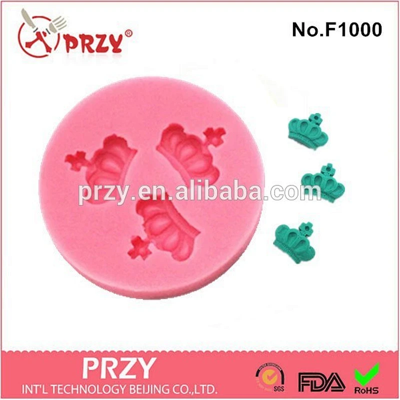 Crowns 3 styles Silicone Mold for chocolate, fondant, gum paste, crafts etc