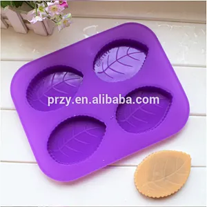 Top selling Handmade silicone leaf shape soap mold