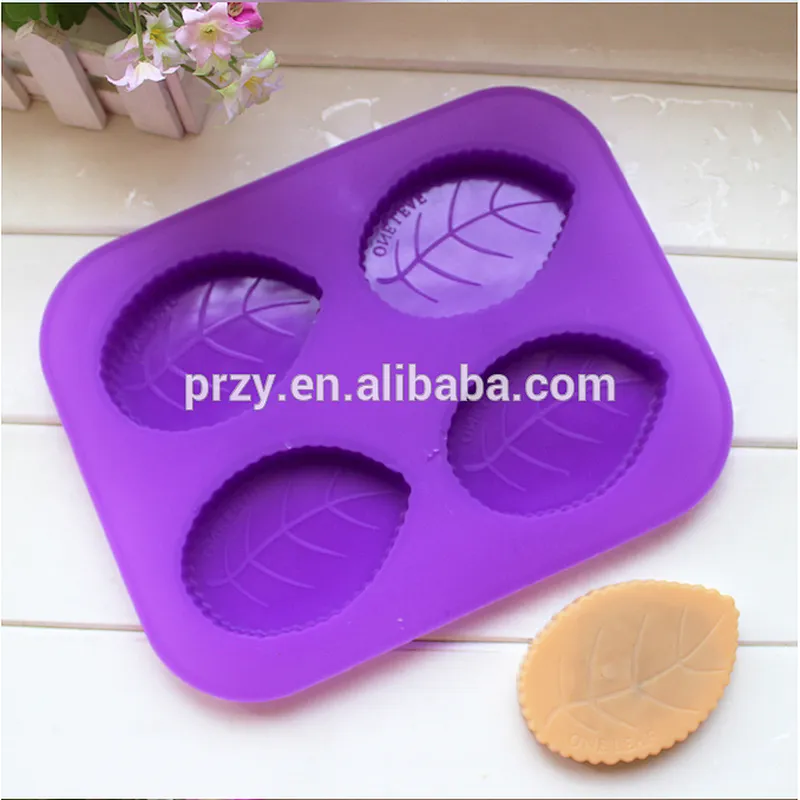 Top selling Handmade silicone leaf shape soap mold