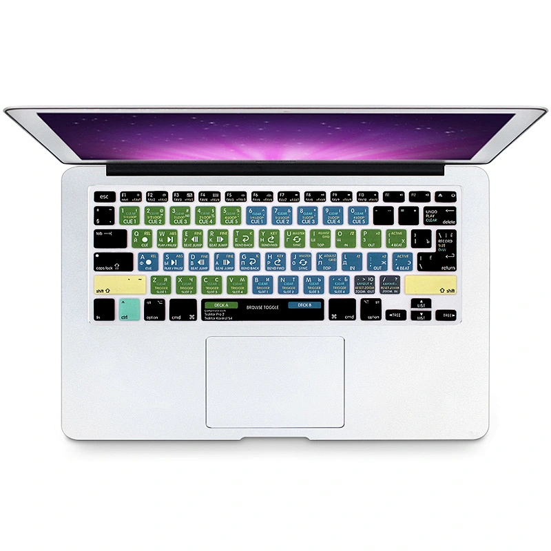 Amazon Best Seller Multi-function Russian Shortcuts Silicone Waterproof Keyboard Covers For Macbook air