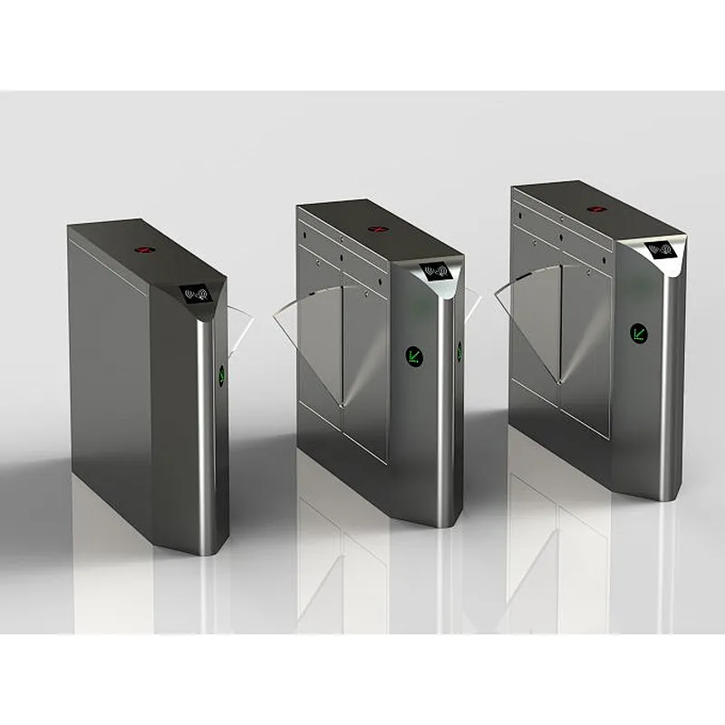 Waist High Lobby Security Optical Flap Turnstile Elegant Protection Turnstile