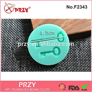 F2343 key shaped fondant silicone candy molds
