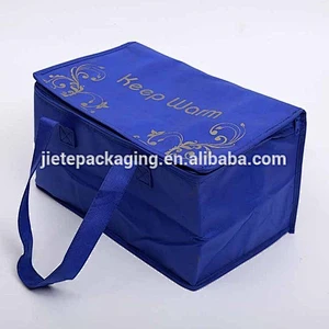 pp non woven keep warm shopping bag with zipper