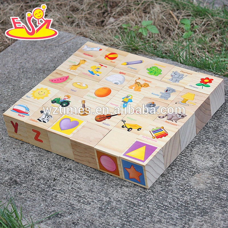 2018 großhandel baby holzspielblock puzzle lustige kinder holzspielblock puzzle pädagogisches spielblock puzzle W13A110