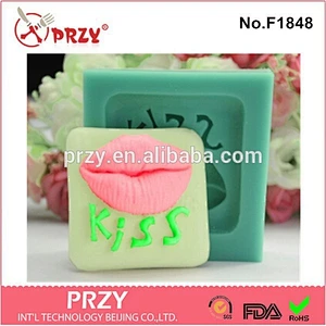 2015 newest kiss gum paste silicone fondant mold