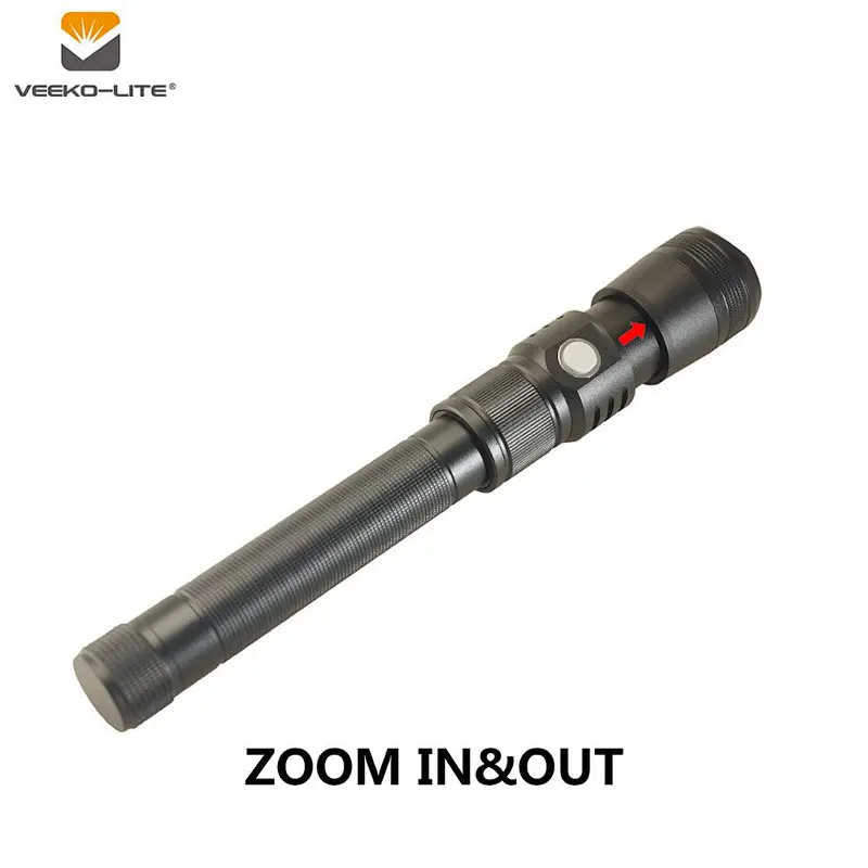 USB INPUT&OUTPUT ALUMINIUM FLASHLIGHT 1000 LUMENS 3.7V  4000MAh LI-ION RECHARGEABLE BATTERY TORCH