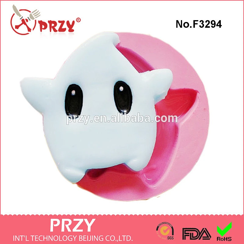 F3294 Luma mold for cake decoration silicone star fondant mold polymer clay mold