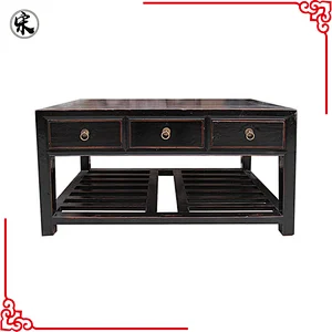 chinese lacquer handmade wood coffee table furniture