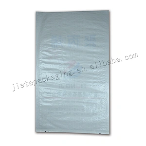 Bopp laminated 25kg white plastic pouch pp woven bag sack for pp granules,cement,fertilizer