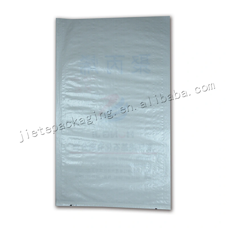Bopp laminated 25kg white plastic pouch pp woven bag sack for pp granules,cement,fertilizer