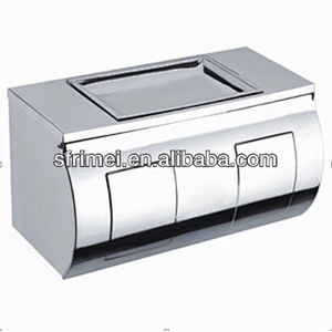 Wall Mounted Bathroom Paper Towel Holder Bathroom Accessories Stainless Steel Decorative Double Toilet Paper Holder