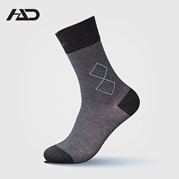 mercerized cotton custom logo argyle dress socks