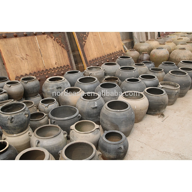 chinese black antique jar Ceramic Brown Pots
