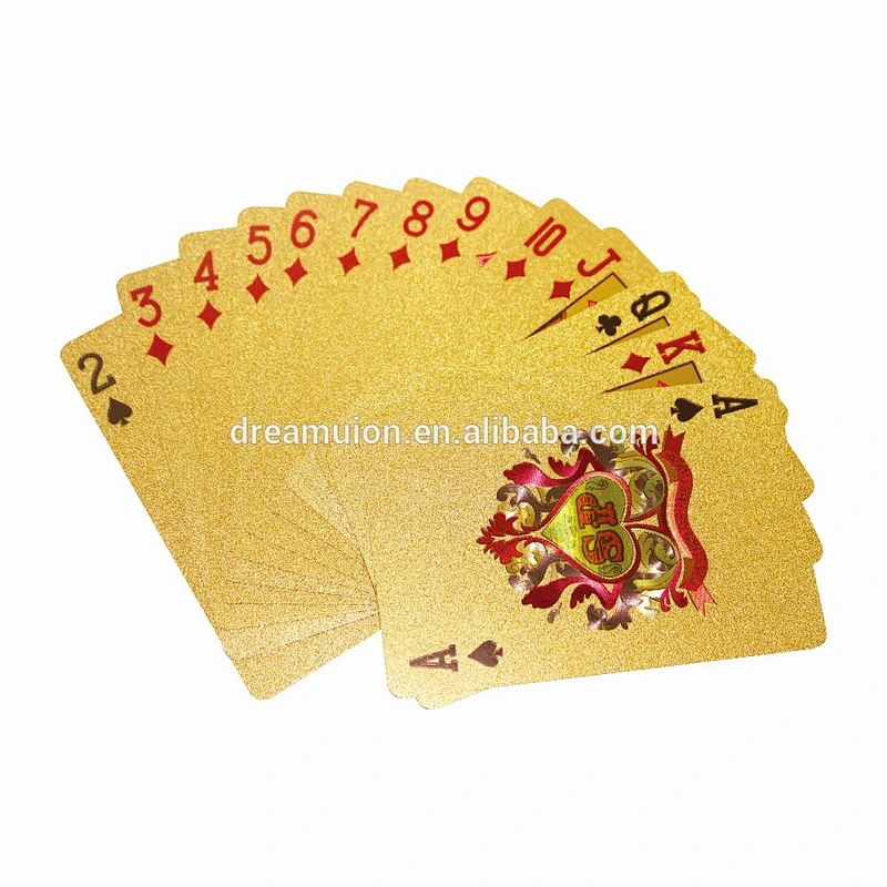 Fashion 24K Karat Gold Plated Poker Set Playing Card +Nice Wood Box &Certificate
