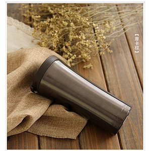 Wholesale Customized Logo Couple Coffee Cup Double Wall Vacuum Flask Stainless Steel Car Insulation Cup