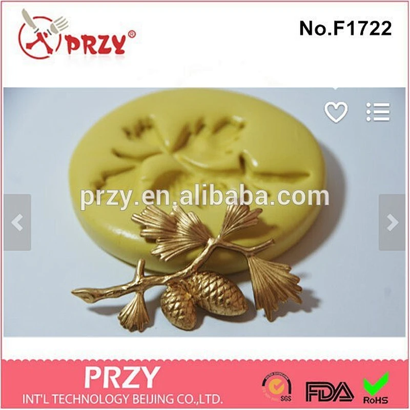 2015 hotsale Pine Tree fondant silicone cake mold