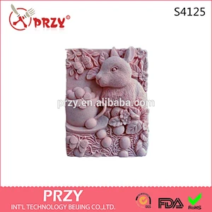 S4125 PRZY Bunny Cup Silicone Soap/plaster/clay Mold