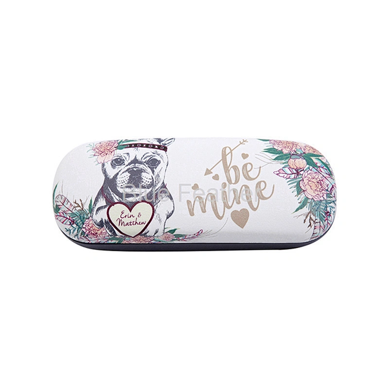 Bohemian Dog Print Hard Glasses Case for Everyday Use