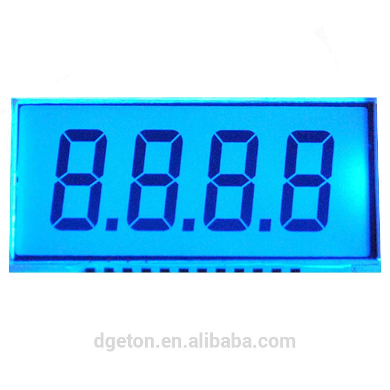 TN 4 digits 7 segment very small LCD screen OEM factory