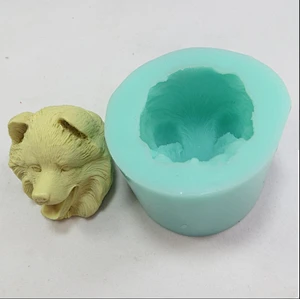DW0004 Dog Head Silicone Soap Mold 3d handmade silicone mold PRZY