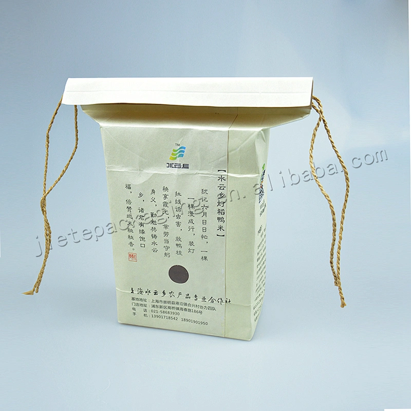Kraft paper stand up 1kg rice bag packaging flour ,grain,bean,nuts,seed