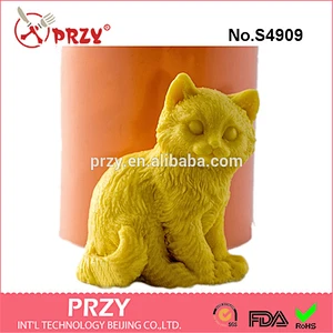 S4909 cat soap mold silicone soap/candle molds silicone mold for soap