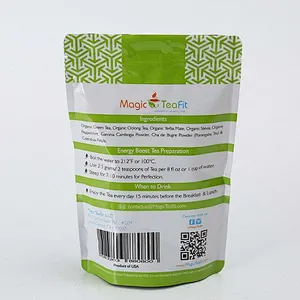 Green PE bag for snack packaging wholesale