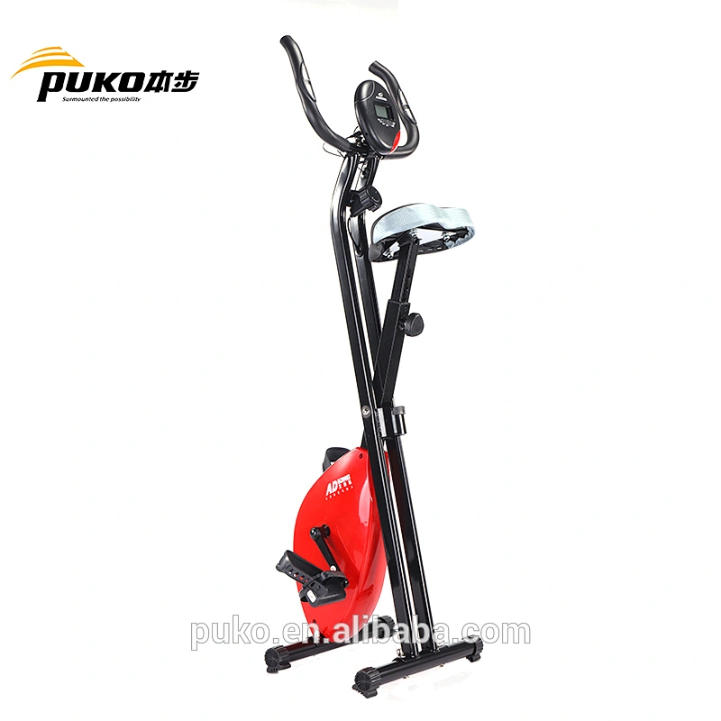 Magnetic Upright Red impulse foldable exercise bike With Heart Rate