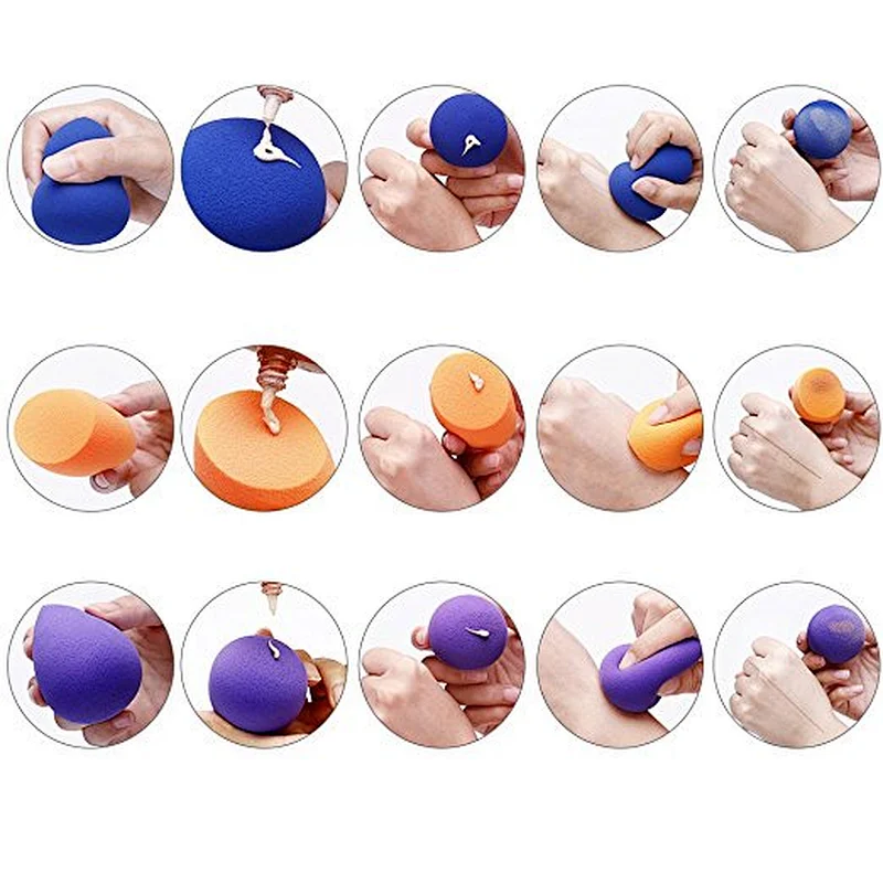 Audit factory of private label latex free makeup sponge brush set
