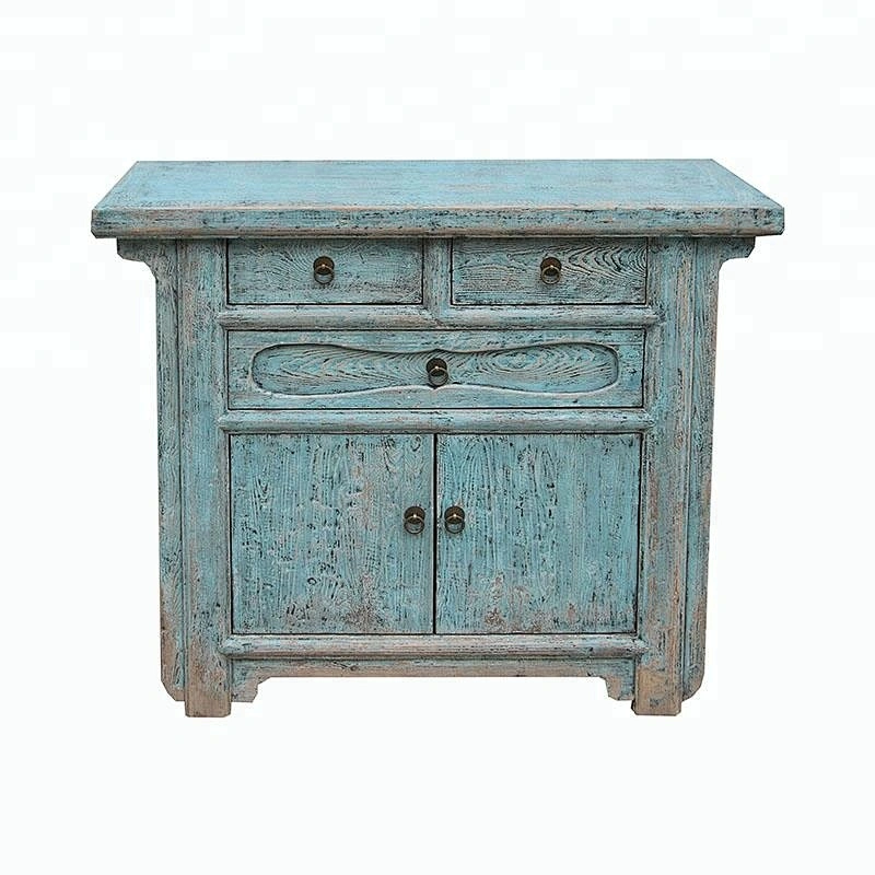 chinese antique reproduction distressed oriental buffet living room furniture