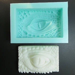 QT0100 New Gift embossed dragon eye shape soap silicone mold