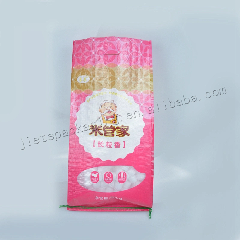 New design printed transparent 10kg pp woven rice packing bag fabric wholesale