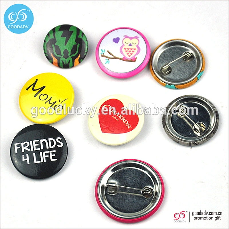 New products 2017 Round shaped blank button badge metal badge button with wholesale