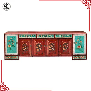 chinese antique reproduction painted buffet stores furniture