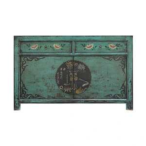 beijing chinese oriental old vintage lacquered distessed buffet sideboard living room furniture