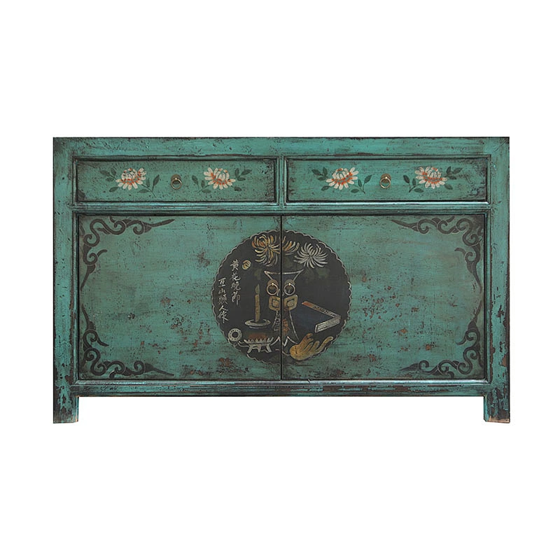 beijing chinese oriental old vintage lacquered distessed buffet sideboard living room furniture