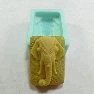 QT0030 animals Soap molds Indian Thai elephant Candle mold aroma stone silicone mould
