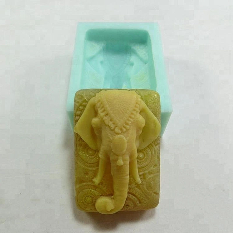 QT0030 animals Soap molds Indian Thai elephant Candle mold aroma stone silicone mould