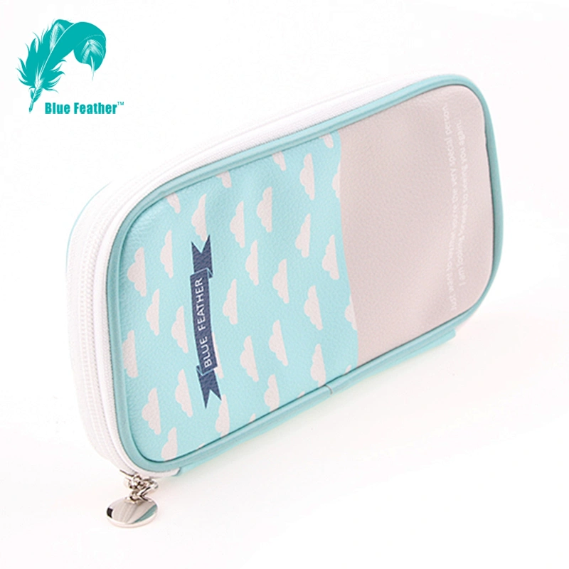 Custom Printing Pu Leather Pencil Bag