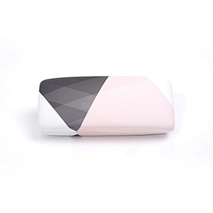 Hard Shell Geometric Eyewear Case with Pastel Accents for Stylish Users