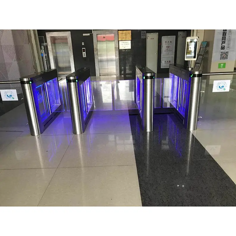 High quality supermarket automatic swing barrier gate with RFID reader