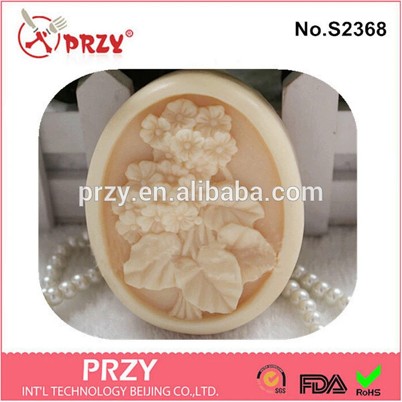 Przy S2368 handmade flower silicone molds for soap