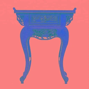Chinese Antique Vintage Pinewood Shanxi Carved Mini Table