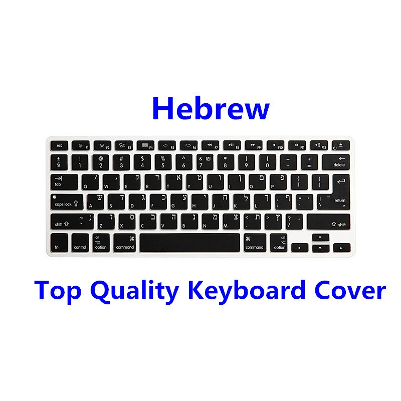 Russian,Spanish ,Hebrew ,Portuguese, English ,french arabic keyboard For macbook 13 15US/EU keyboard covers