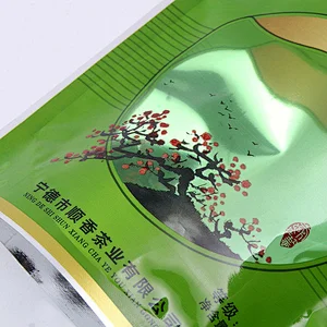 Green PE color printing tea bags