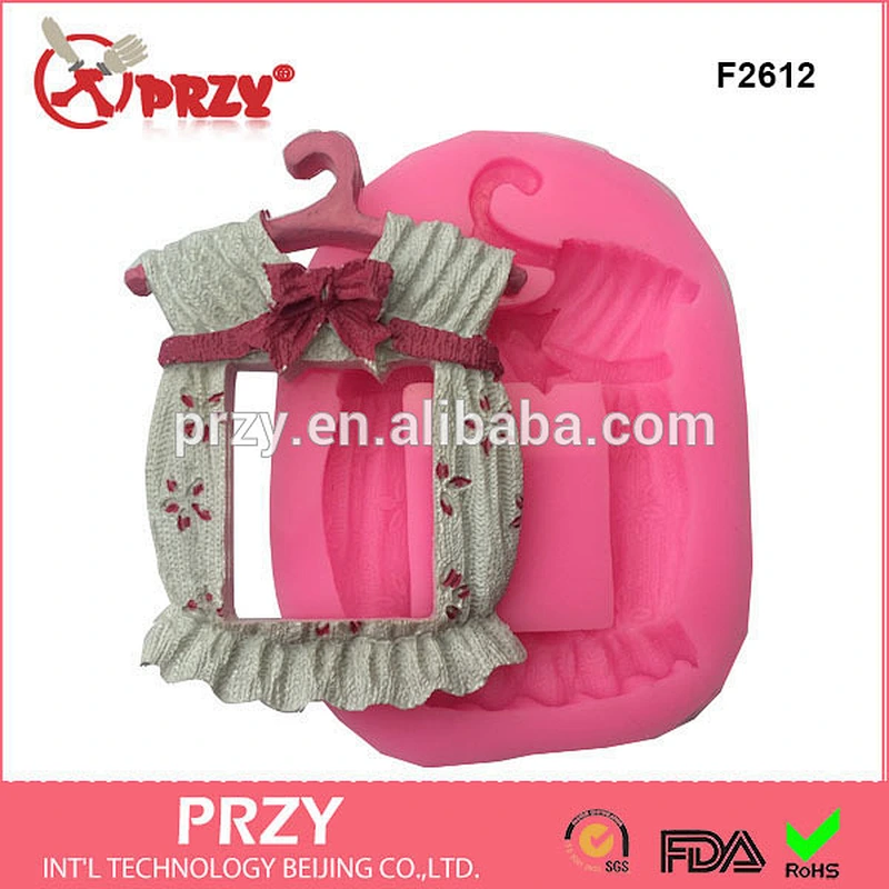 F2612 Classical Frame with Lovely Flower Border Decorations and Cake Chocolate Mold for the Kitchen Baking Sugarcraft Tool